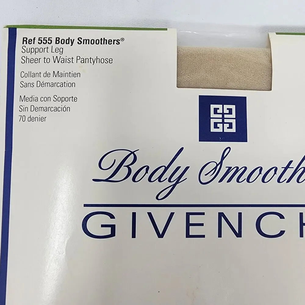 Vintage Givenchy 555 Body Smoothers Size B La Creme Support Leg Pantyhose